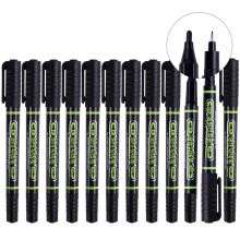 宝克 MP2915 粗细双头多用记号笔 0.5mm-1.0mm 12支/盒 黑色 （单位：盒）