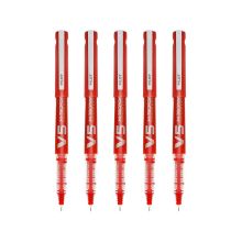 百乐 BXC-V5 直液式走珠笔中性水笔 0.5mm 5支/袋 红色 （单位：袋）