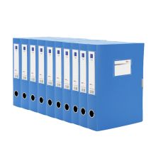 信发 F38-10 档案盒 A4 60mm 10个装 蓝色 （单位：包）