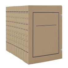 信发 XFWS40 背脊无酸牛皮纸档案盒 A4 40mm 10个装 本色 （单位：包）