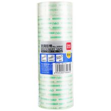 得力 30065 高透明胶带 18mm*30y 透明 8卷装 单位：筒