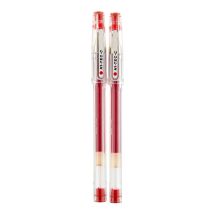 百乐 BLLH-20C4-R 针管式超细钢珠中性笔 0.4mm 2支/袋 红色 （单位：袋）