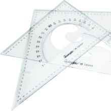 广博（GuangBo） CB5645 多用斜边三角尺 45cm 1付装 本色 单位:付