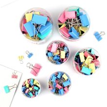 欧标 B2503 25mm 长尾夹凤尾夹燕尾夹票据夹 48只/桶 彩色（单位：筒）