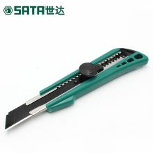 世达(SATA) S93429  塑柄旋钮美工刀8节18x100MM 绿 (单位:个）