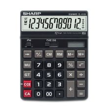 夏普 EL-8128-BK 大屏大商务办公计算器 12位 单个装 黑色 （单位：个）