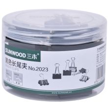 三木 2023 32mm长尾夹/长尾票夹 24只/筒 黑色 （单位：筒）