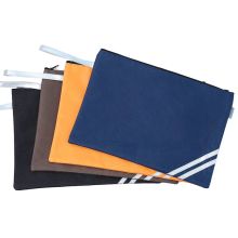三木 C4630 单层防水收纳袋/文件袋/拉链袋 蓝色 （单位：个）