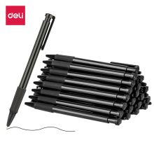 得力/deli 6546S 黑色 单支 普通圆珠笔（油性圆珠笔） 0.7mm 低粘度迷你头 黑色
