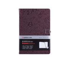 齐心 C5837 25K 122张 花锦系列磁扣皮面笔记本 酱紫(单位：本）