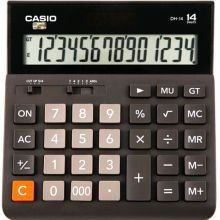 卡西欧（CASIO）DH-14-BK 14位 双电源中型大额计算器 黑色（单位：台）
