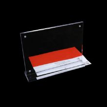 国产 10CM*20CM T型亚克力横版台卡 透明（单位：个）