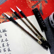 善琏湖州 精制小长峰羊毫毛笔 深棕