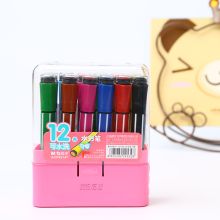 晨光 92147 12色 可水洗无毒六角粗头水彩笔 配色（单位：盒）
