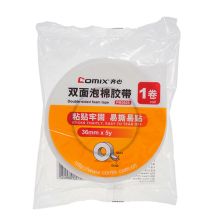 齐心 PM3605 双面泡棉胶带 36mm*5y 白色 单位：个