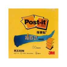 3M R330N 76*76mm 抽取式便条纸100片 荧光黄（单位：本）