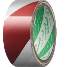 北极熊 WA-044R 大卷芯斑马纹警示胶带48mm*18.28M 红白（单位：卷）