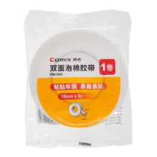 齐心 PM1805 双面泡棉胶带 18mm*5y 白色 单位:卷