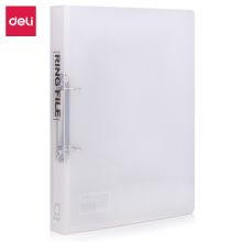 得力/deli 5381 文件夹 A4两孔D型透明活页打孔文件收纳 透明色