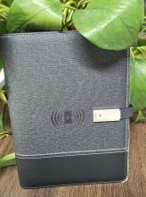 国产 8000mAh+16GB U盘+无线充 240*185*38mm 可定制多功能带u盘+无线充电办公会议记录本子 黑色（单位：本）