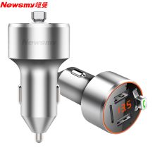 纽曼（Newsmy）车载mp3蓝牙播放器接收器小巧机身免提电话U盘车载充电器快充汽车FM发射点烟器式C68 银色（单位：个）