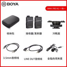 博雅 WM4 PRO 麦克风收音降噪外录音设备 黑色 （单位:件）