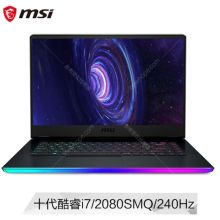 微星 GE66 10SGS-005CN 15.6英寸笔记本(I7-10750H 16G 1TSSD RTX2080Max-Q-8G独显 win10 240Hz 黑色) （单位:台）