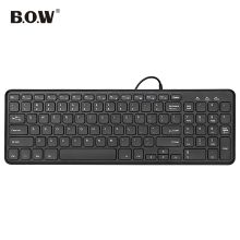 航世 HW156S-A 36.8*12.2cm 有线键盘（办公键盘 超薄便携 96键 台式笔记本键盘 静音巧克力按键） 黑色 单位（个）