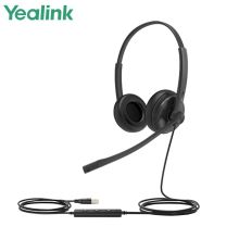 亿联 Yealink UH34 Dual Teams 双耳头戴式USB有线耳机 客服办公降噪耳麦 呼叫话务耳机 单位:个