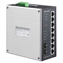 TP-LINK 普联工业以太网交换机 企业网络交换器 网线分线器分流器 DIN导轨壁挂安装 SG2210P工业级 8口千兆 PoE供电120W 含安装 （单位：台）