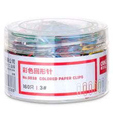 得力 0038deli 彩色回形针 30mm 160枚/筒 （单位：筒）