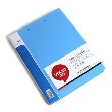 优拉 5004 长押夹插袋文件夹 A4 单位：个 蓝色