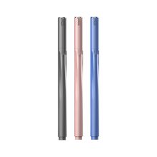 齐心 GP381 拔盖高密度中性笔笔杆灰金蓝速干子弹头 0.5mm 黑色 单位：支