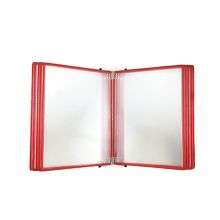 安赛瑞 12276 磁吸式壁挂文件展示架（红）壁挂式翻页文件架 彩色文件夹展示架 壁挂式操作流程文件架 46×33cm 红色 (单位：个)