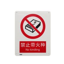 安赛瑞 34828 禁止类安全标识牌（禁止带火种）40×50cm 塑料板 国标4型安全标志牌 GB安全标识 塑料板安全标牌 (单位：张)