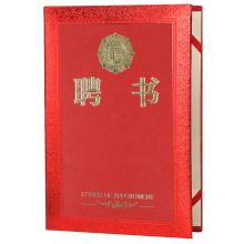 得印 3955 精致烫金荣誉聘书任命书 12K 10本 红色 单位：包