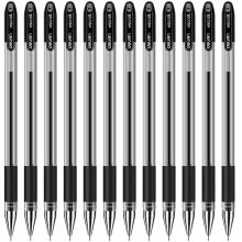 得力 deli 33460 0.38mm 全针管中性笔签字笔 12支/盒 黑色（单位:支）