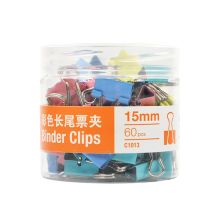 史泰博 C1013 6#彩色长尾票夹 （筒装）60只/筒 15MM 彩色(单位:筒)