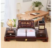 国产 40*24CM 定制木质笔筒摆件 红色（单位：套）