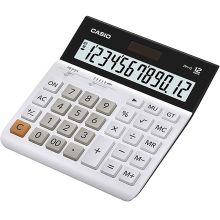 卡西欧 DH-12-WE 中型 12位 双电源 超宽计算器 白色(单位：台）