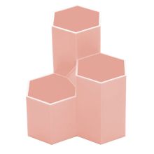 康百 P3162 多边形笔筒 3格 粉色 （单位：个）