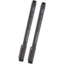 施德楼 308005-9 耐水防水勾线笔绘图笔 0.05mm 2支/袋 黑色 （单位：袋）