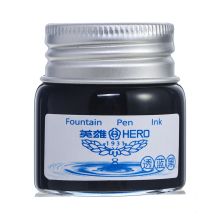 英雄 9008 非碳素染料型墨水 20ml 单瓶装 透蓝黑 （单位：瓶）