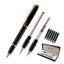 英雄 1079 钢笔美工尖宝珠笔三合一（赠墨囊*6） 0.38-0.8mm 1套装 黑 （单位：套）