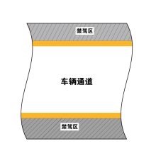 国产 GB03-037 宽：100～150mm 车辆通道边缘警示线 黄色瓷砖贴线  （单位：米）