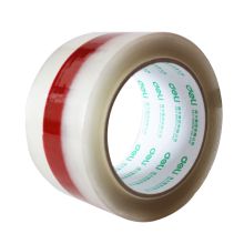 得力 30339 60mm*100y红得力印刷封箱胶带 透明（6卷/筒）（单位：筒）