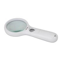 得力 9099 带LED灯3倍高清阅读放大镜 直径75mm 白色（单位：个）