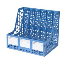 齐心 B2016 耐用资料架(六格)黑 单位：个