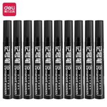 得力/deli 6821 油性记号笔 粗头 通用规格,蓝色