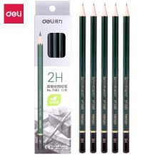 得力/deli 7082 普通铅笔 石墨铅芯素描2H 通用规格,绿色